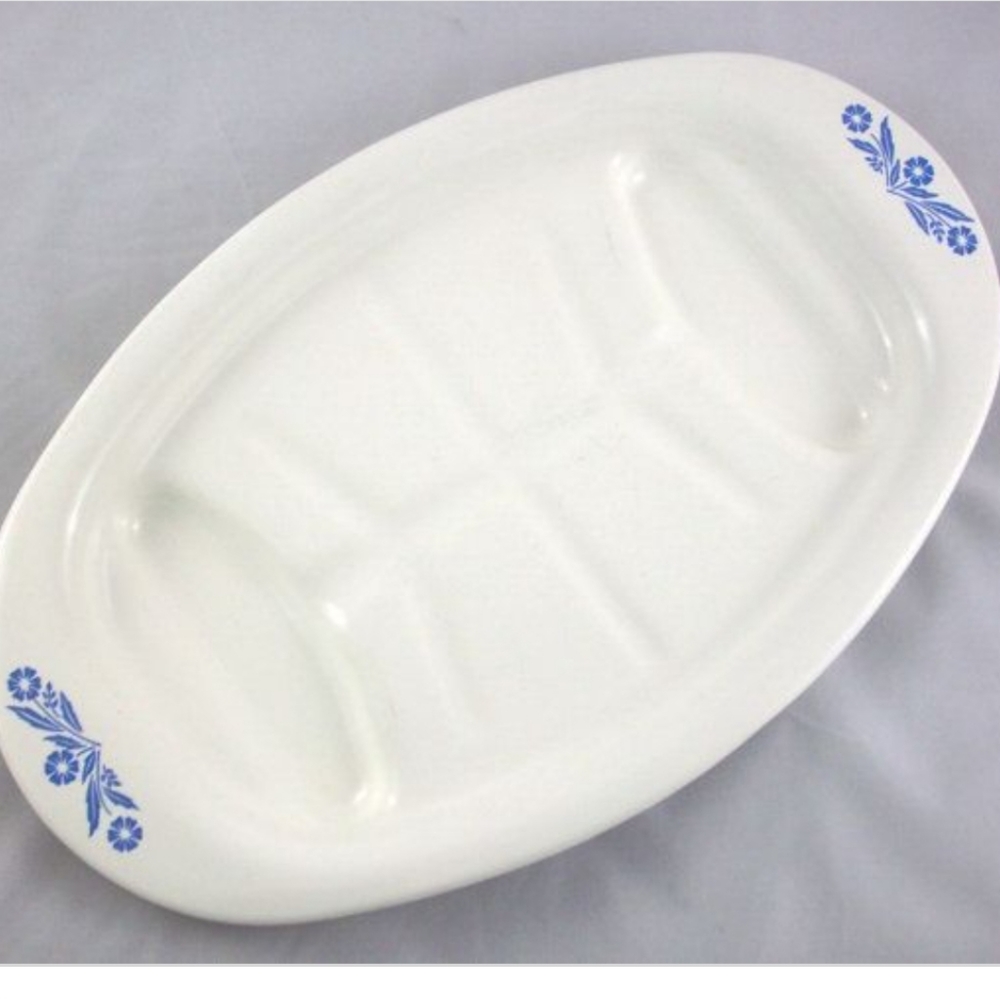 Corning Ware Blue Cornflower P-19 Oval Platter